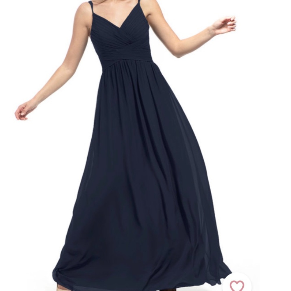 Azazie Blake, dark navy worn once, size 2 and 4